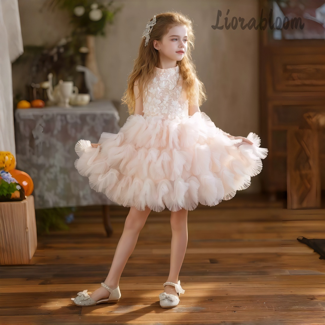 Formal Attire Woman - Custom-Made Girls' Formal Dress Layered Voluminous