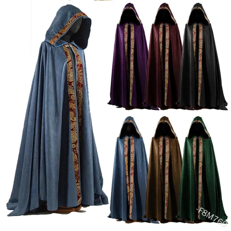 Trench Coat Formal - Medieval Halloween Cosplay Cloak Hooded Coat