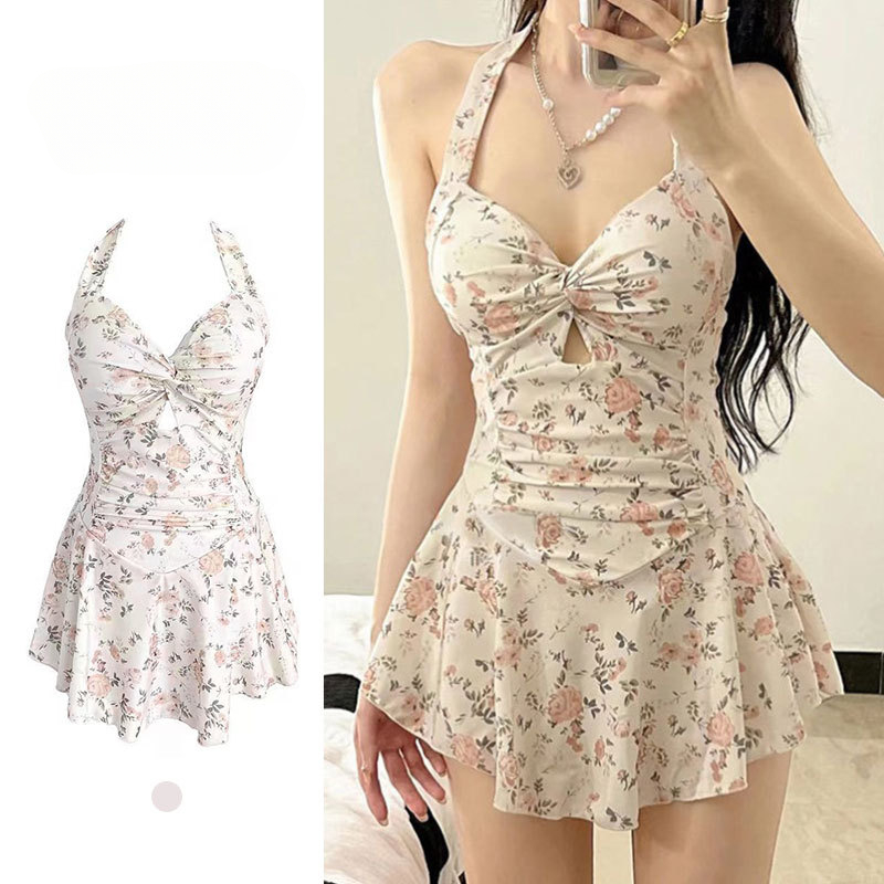 Young Women'S Formal Wear - Sexy Floral Swimwear Women Hanging Neck