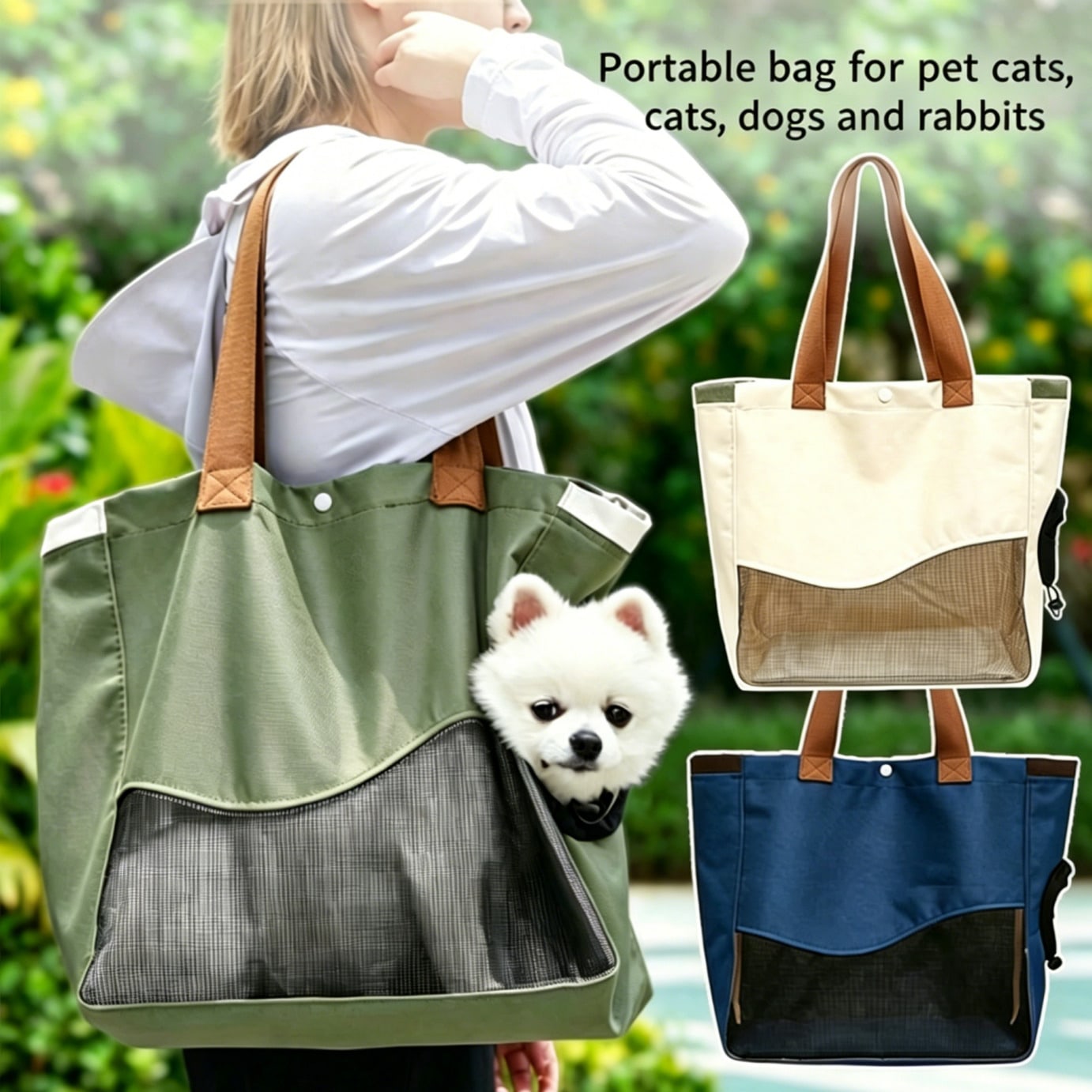 Shoulder Bag Structured - 1pc Breathable Mesh Pet Carrier Bag,