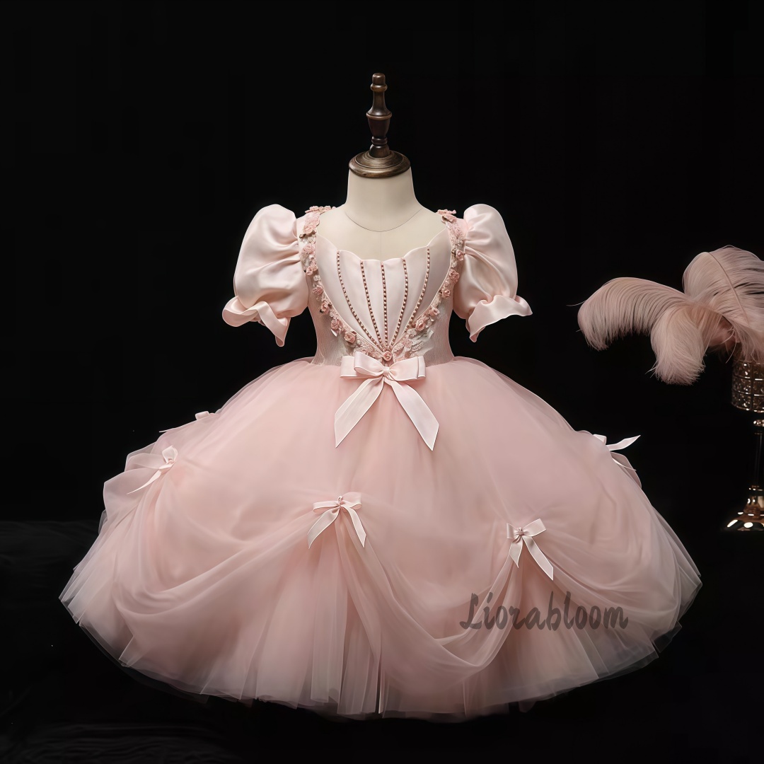 Formal Attire Woman - Girls' Designer Pink Formal Dress Flower