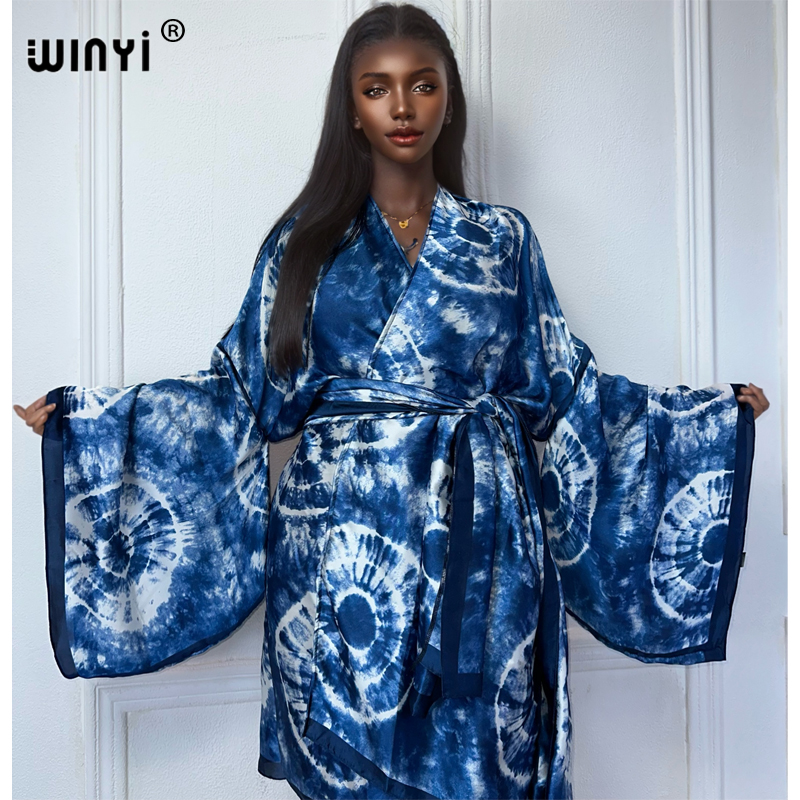 Young Women'S Formal Wear - WINYI print kimono with belt african