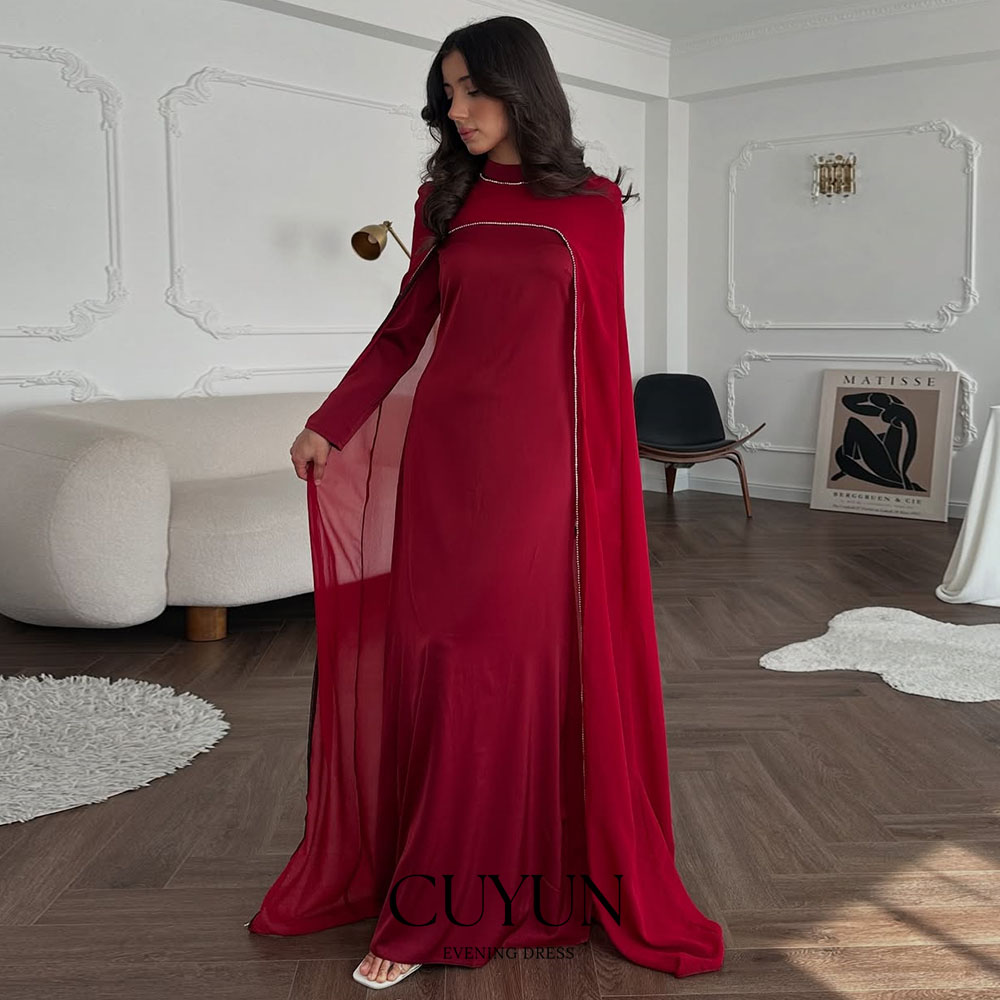 CUYUN Red Saudi Women Evening  – Women Formal Wear Dubai Bewertung und Preis