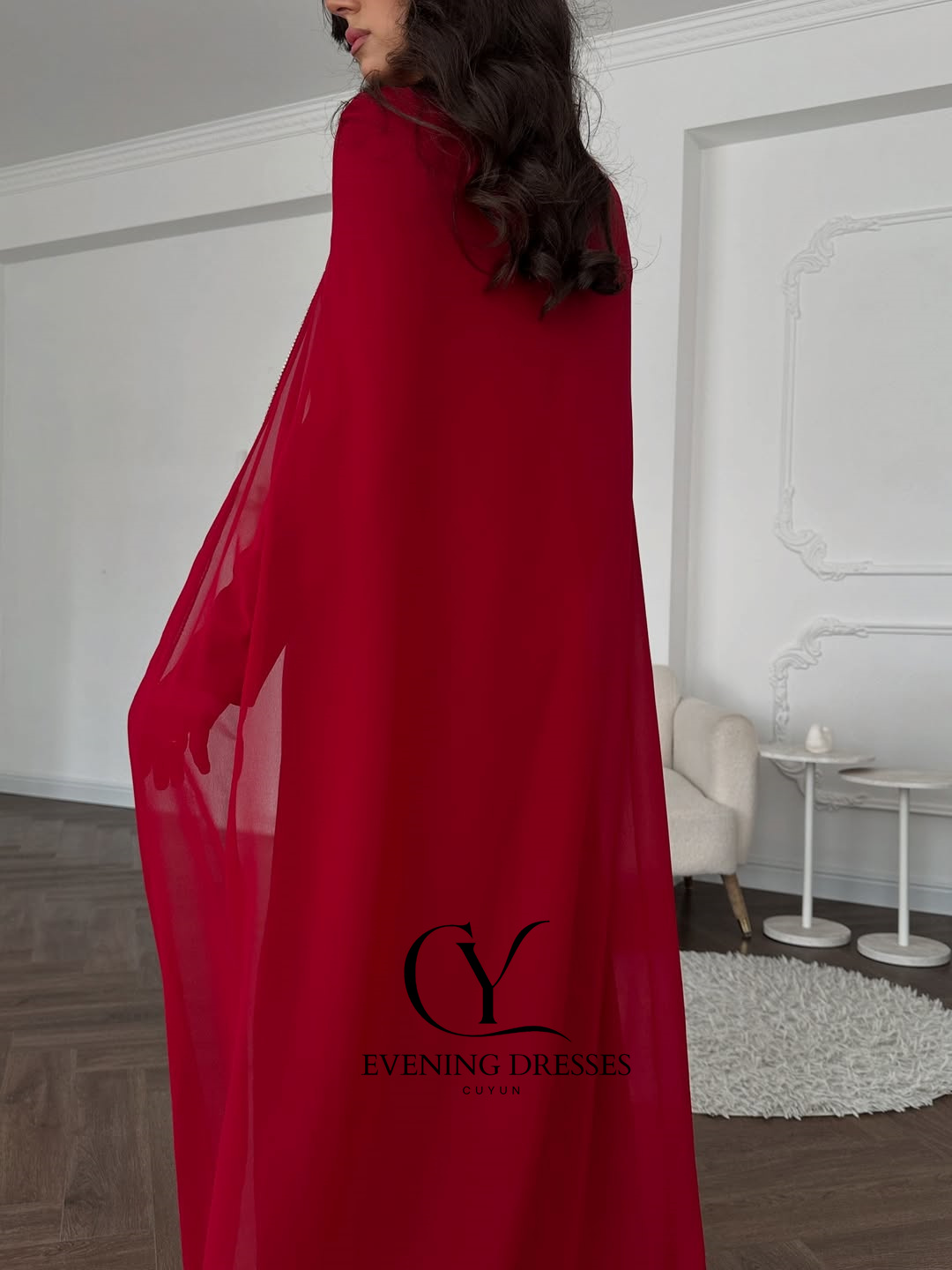 CUYUN Red Saudi Women Evening  – Women Formal Wear Dubai Bewertung und Preis