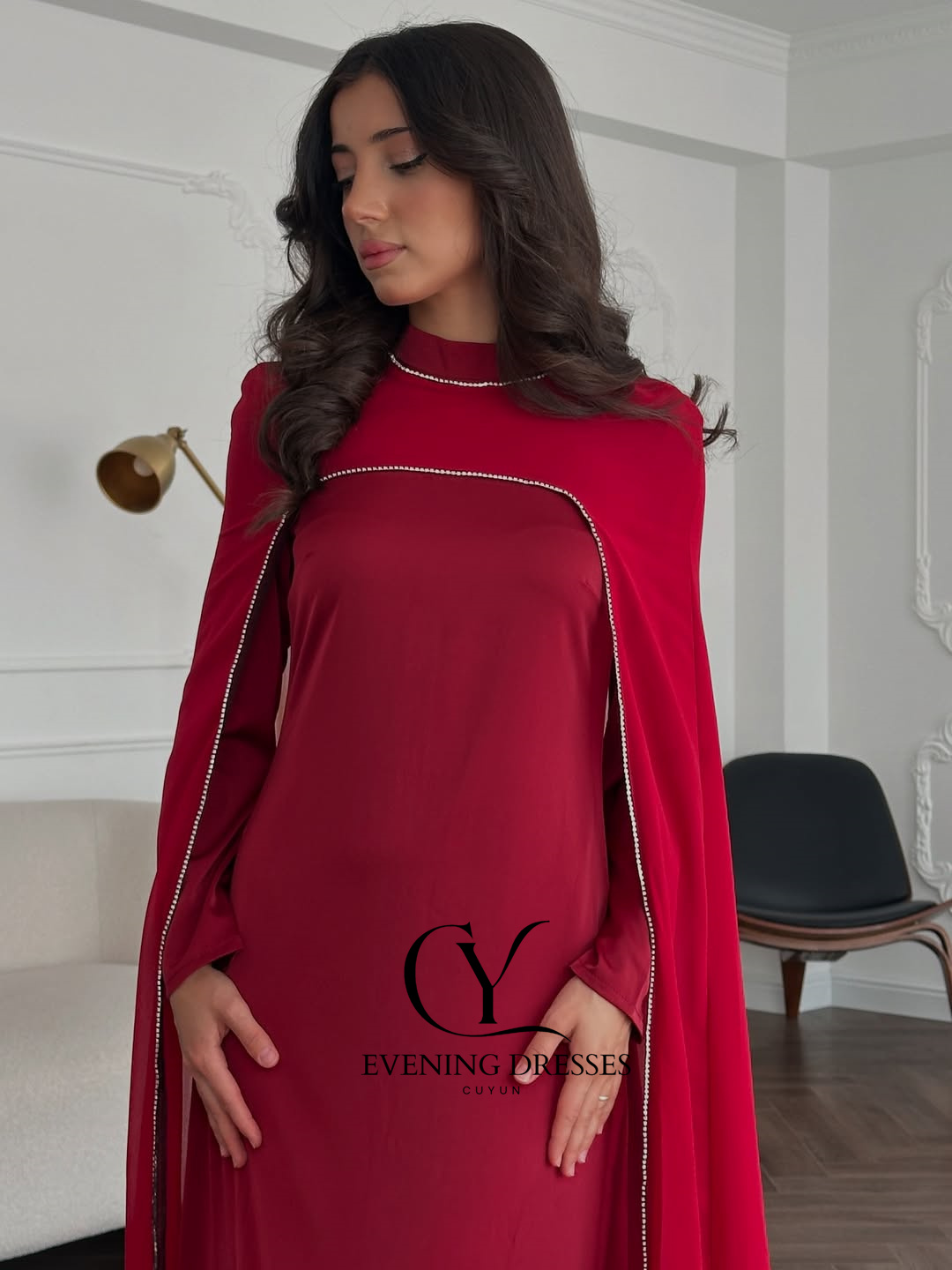 CUYUN Red Saudi Women Evening  – Women Formal Wear Dubai Bewertung und Preis