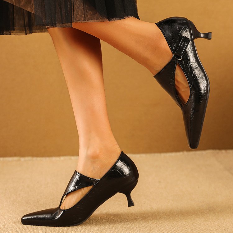 Women's Dark Retro Kitten Heel – Kitten Heel Women Bewertung und Preis