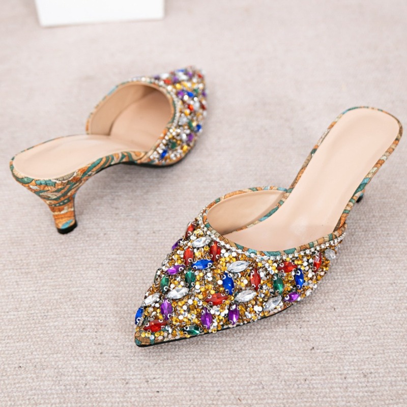 Luxury Rhinestone Kitten Heel  – Kitten Heel Women Bewertung und Preis