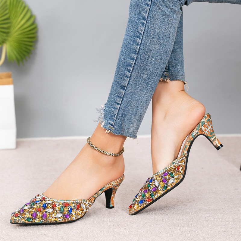 Luxury Rhinestone Kitten Heel  – Kitten Heel Women Bewertung und Preis