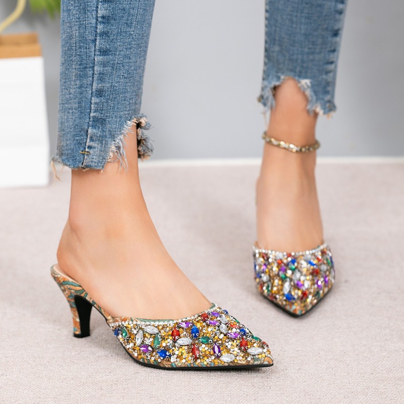 Luxury Rhinestone Kitten Heel  – Kitten Heel Women Bewertung und Preis