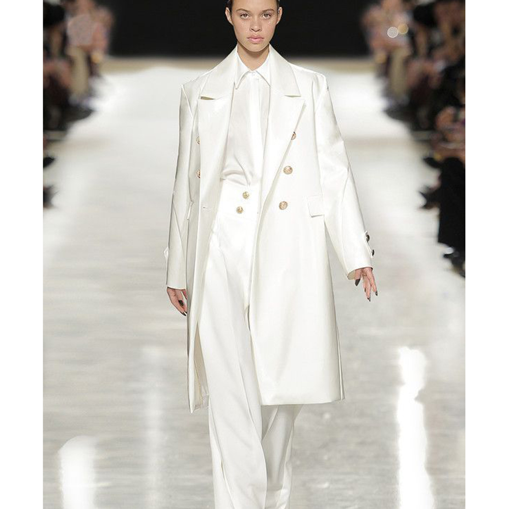 Luxurious Satin White Women's  – Trench Coat Formal Bewertung und Preis