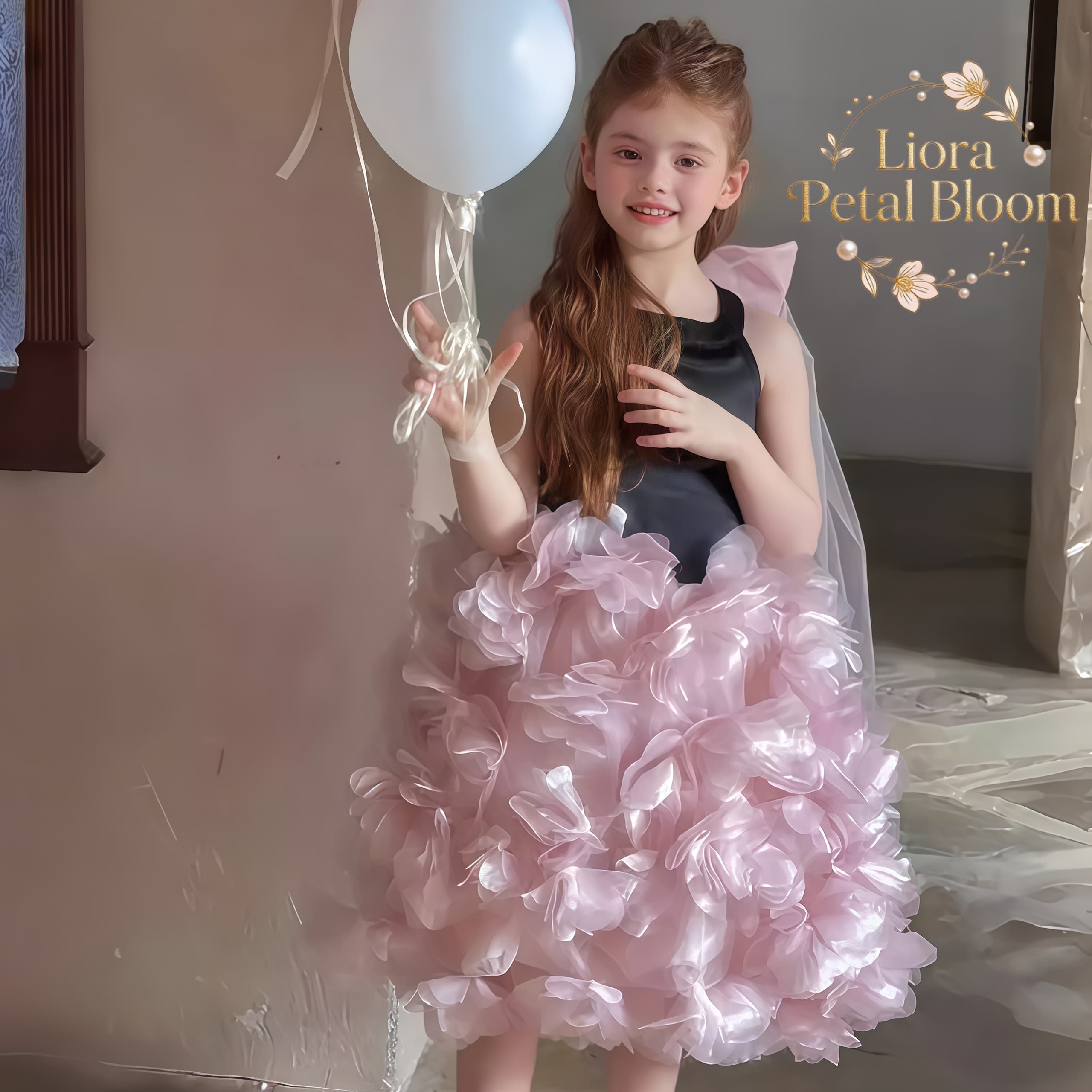 Girls' Black Floral Tulle Dres – Formal Attire Woman Bewertung und Preis