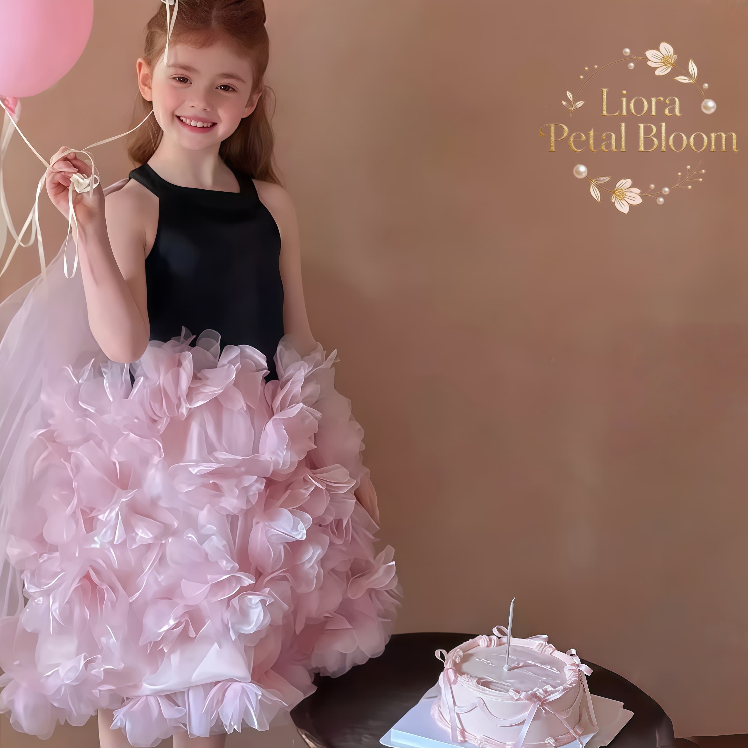 Girls' Black Floral Tulle Dres – Formal Attire Woman Bewertung und Preis