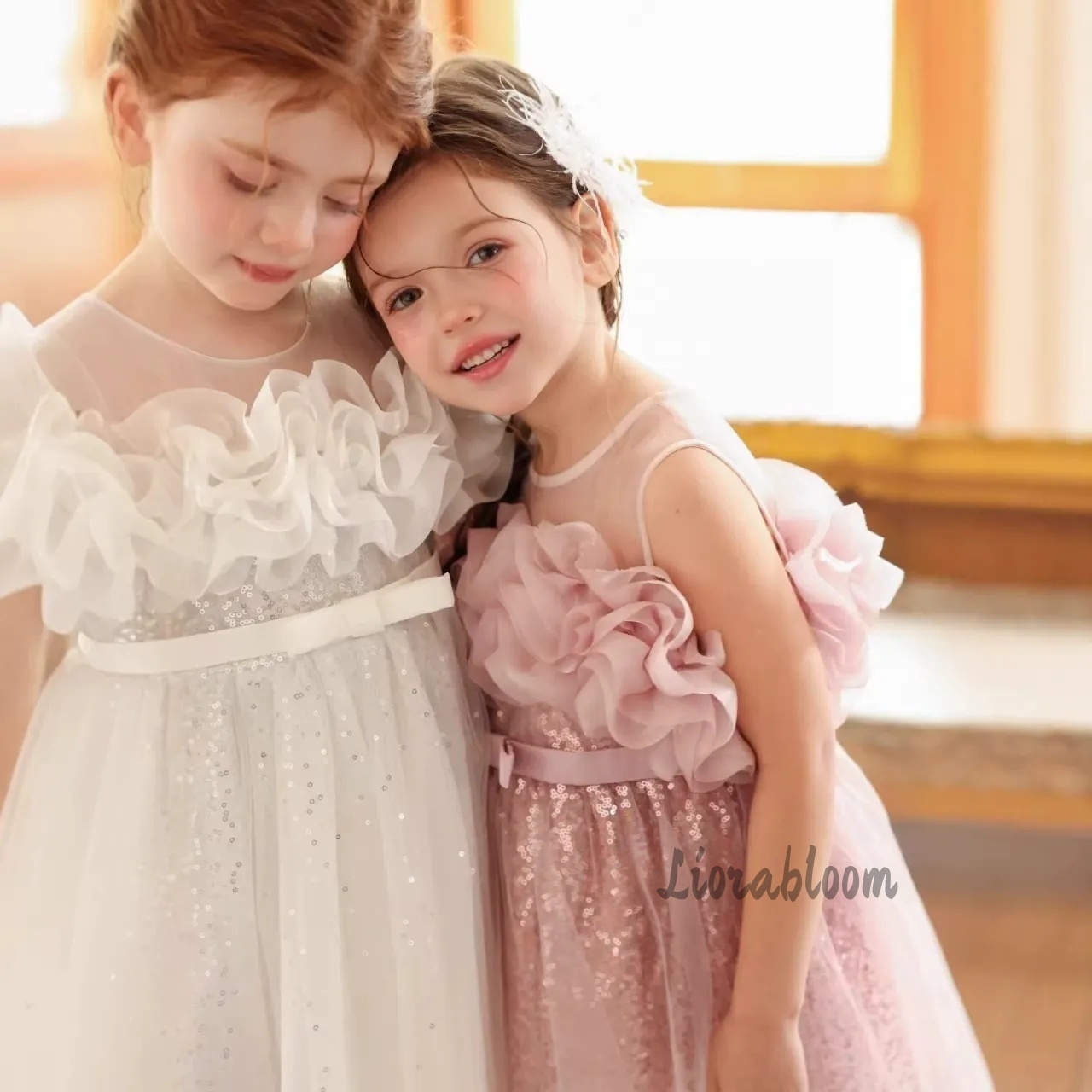 Girls' Pink Wavy Tulle Formal  – Formal Attire Woman Bewertung und Preis