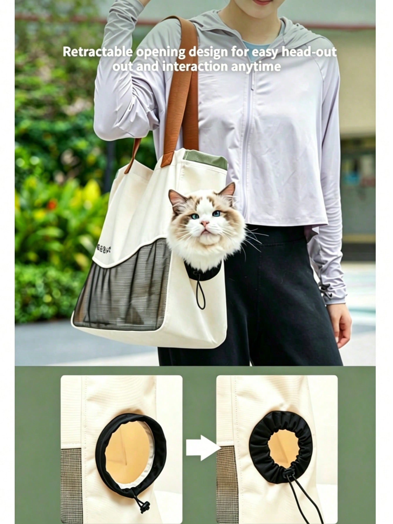1pc Breathable Mesh Pet Carrie – Shoulder Bag Structured Bewertung und Preis