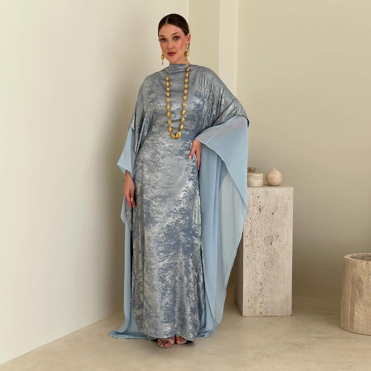 Modest Metallic Abaya Evening  – Women Formal Wear Dubai Bewertung und Preis