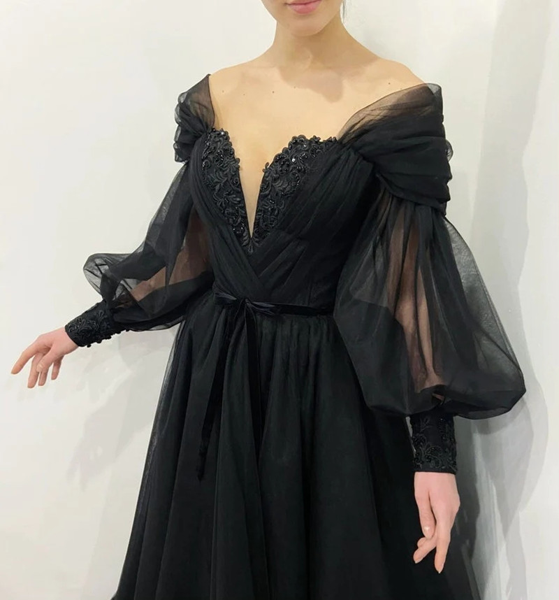 Customized Gothic Black Weddin – Women'S Gothic Formal Wear Bewertung und Preis