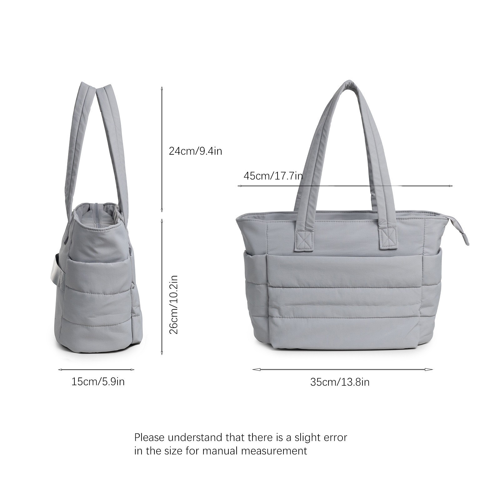 Women's Puffer Tote Bag Cotton – Shoulder Bag Structured Bewertung und Preis