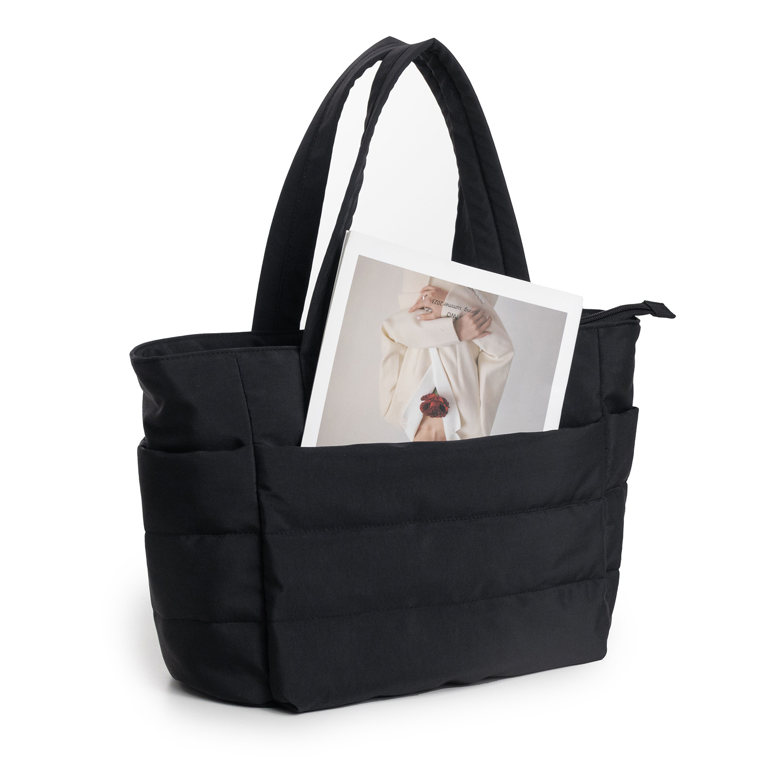 Women's Puffer Tote Bag Cotton – Shoulder Bag Structured Bewertung und Preis