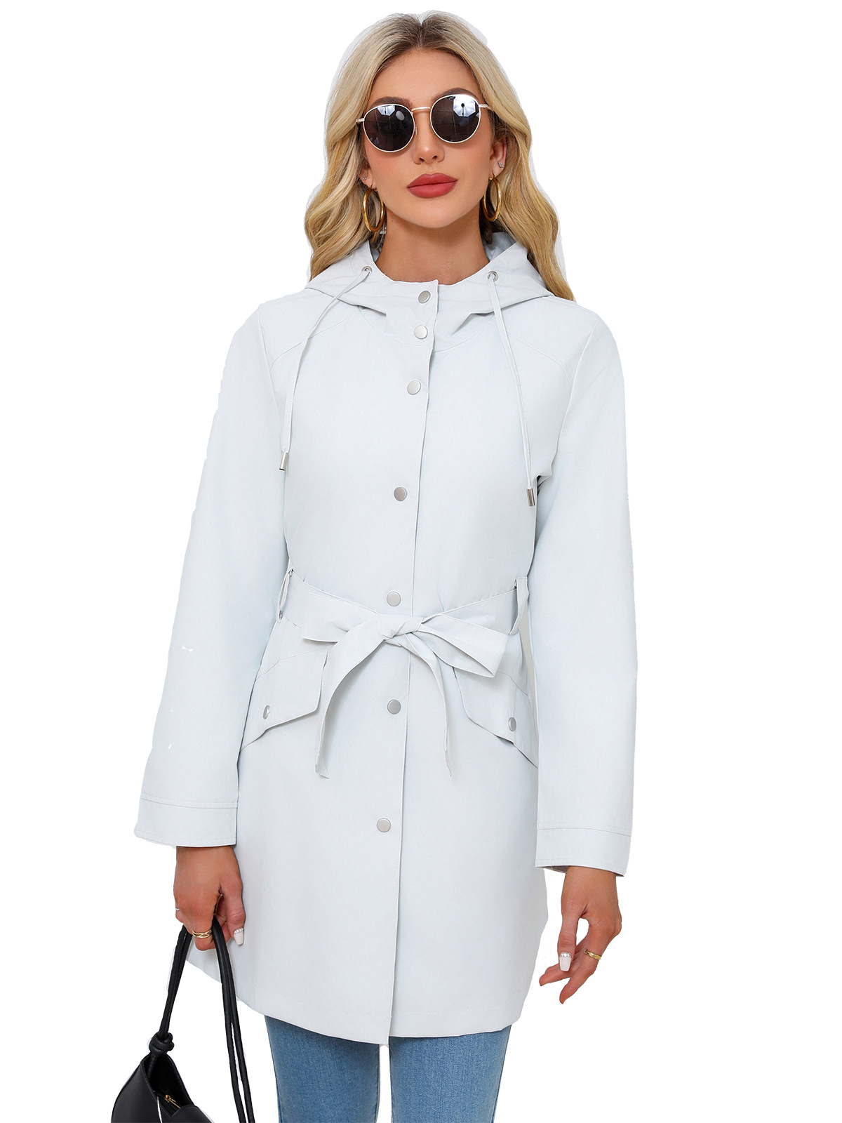Spring Autumn New Hooded Water – Trench Coat Formal Bewertung und Preis