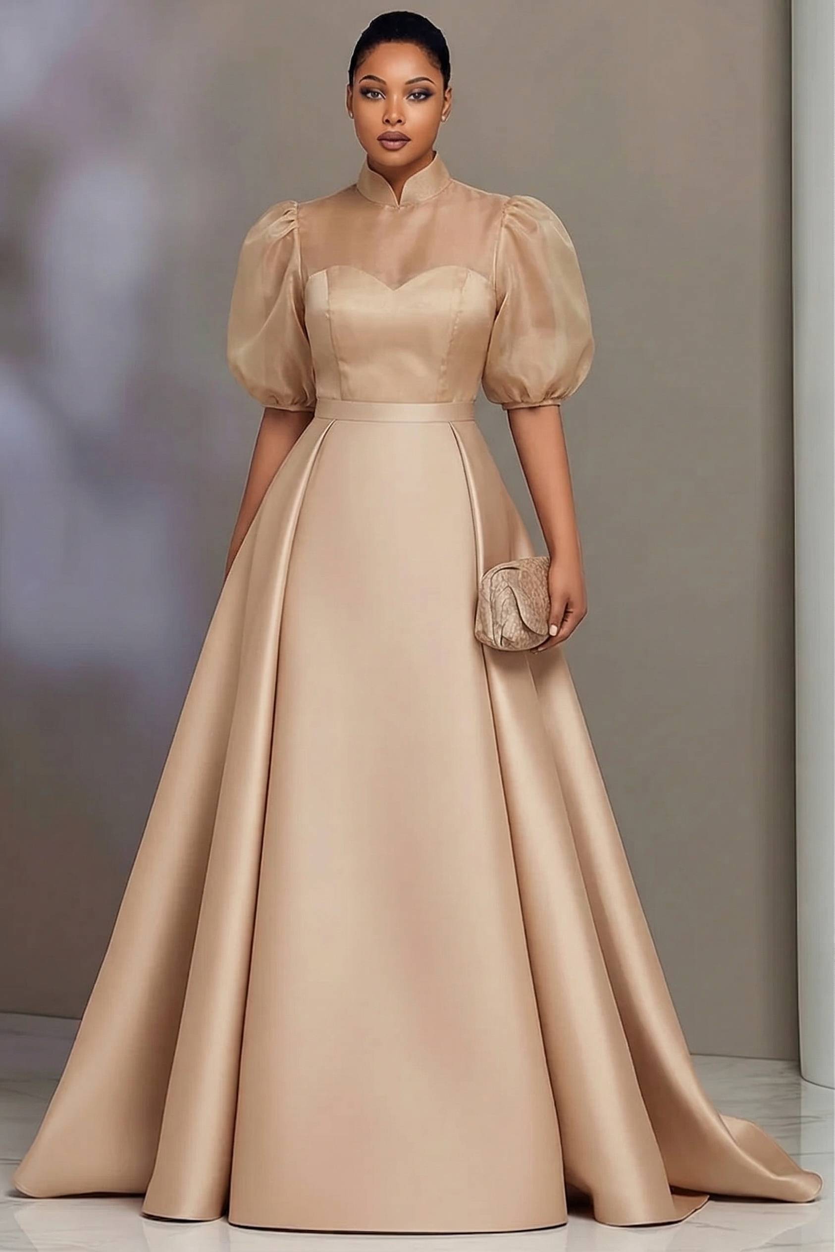 Plus Size Elegant Satin Prom D – Women Formal Wear Dress Bewertung und Preis