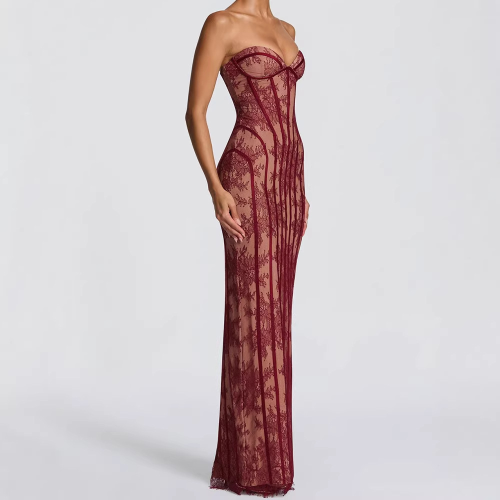 Strapless Bodycon Maxi Dress f – Women Formal Wear Dress Bewertung und Preis