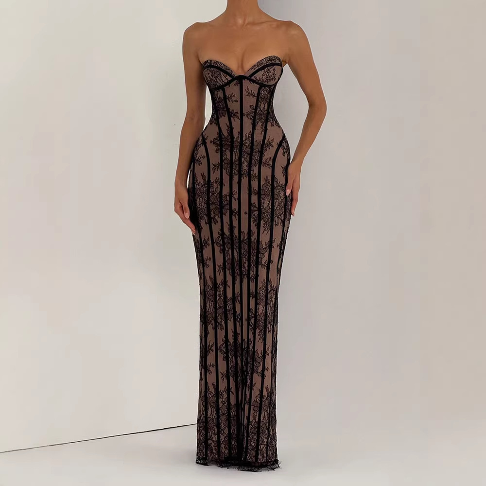 Strapless Bodycon Maxi Dress f – Women Formal Wear Dress Bewertung und Preis