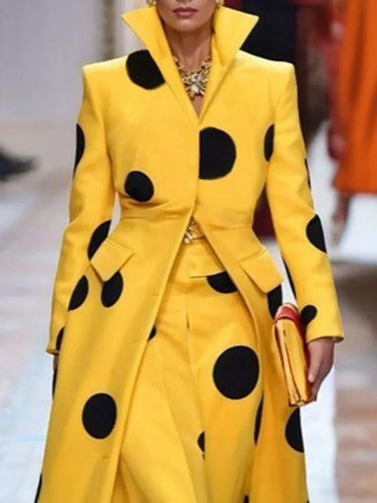 Gymystars Polka-Dot Woolen Coa – Trench Coat Formal Bewertung und Preis