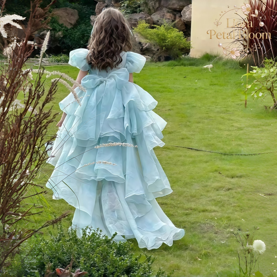 Blue Tulle Gown  Girls' Bow Pa – Women Formal Wear Dress Bewertung und Preis