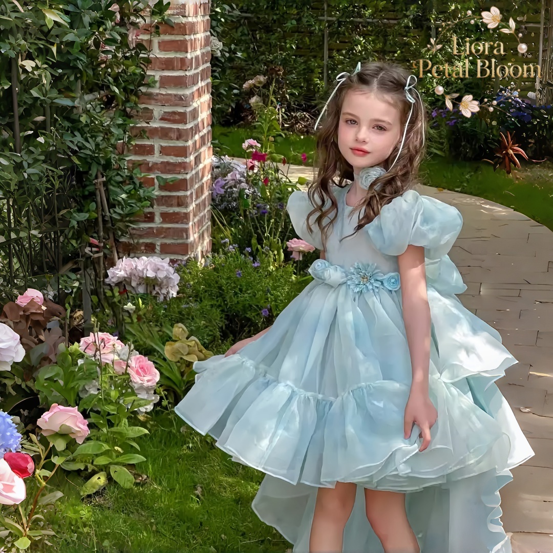 Blue Tulle Gown  Girls' Bow Pa – Women Formal Wear Dress Bewertung und Preis